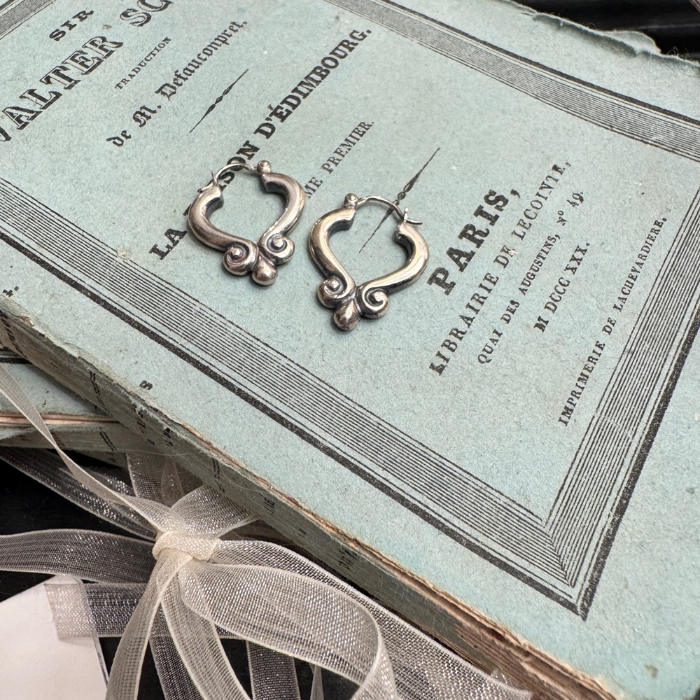 James Avery Silver Scroll Earrings